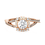 Oval Lab Grown Diamond Side Stone Engagement Ring