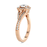 Oval Lab Grown Diamond Side Stone Engagement Ring