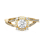 Oval Lab Grown Diamond Side Stone Engagement Ring