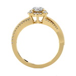 Oval Lab Grown Diamond Side Stone Engagement Ring