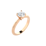 Round Lab Grown Diamond Solitaire Engagement Ring