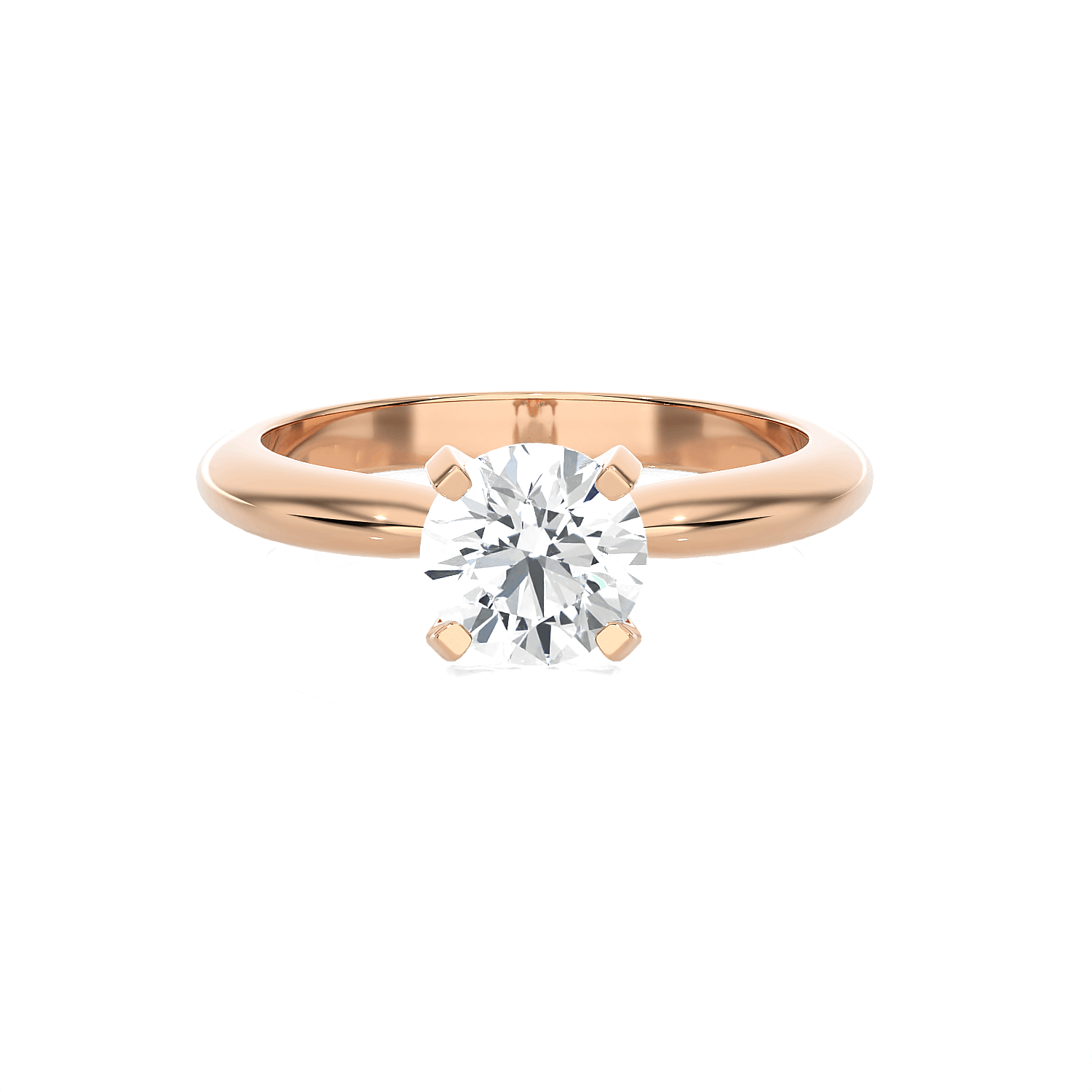 Round Lab Grown Diamond Solitaire Engagement Ring