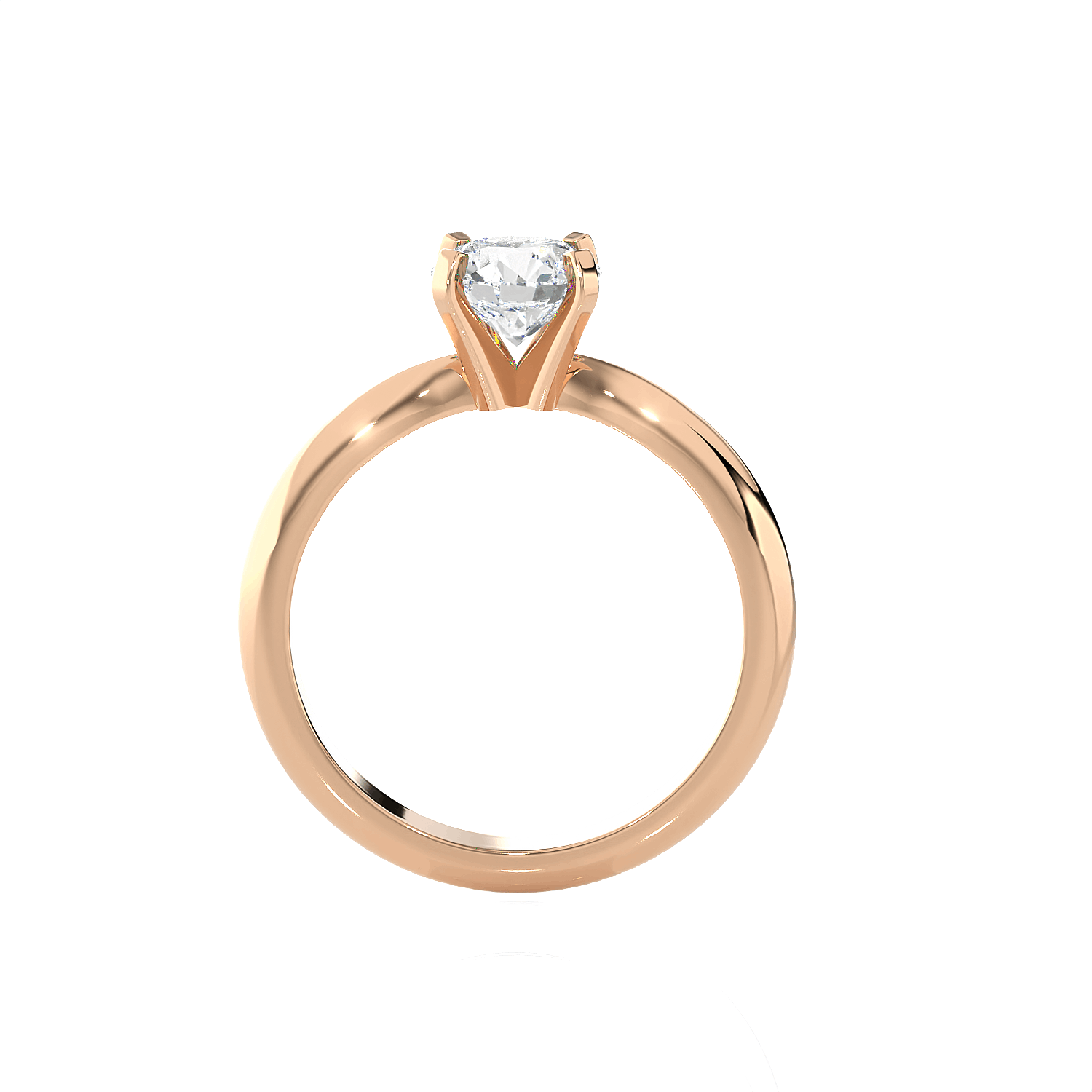 Round Lab Grown Diamond Solitaire Engagement Ring