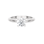 Round Lab Grown Diamond Solitaire Engagement Ring