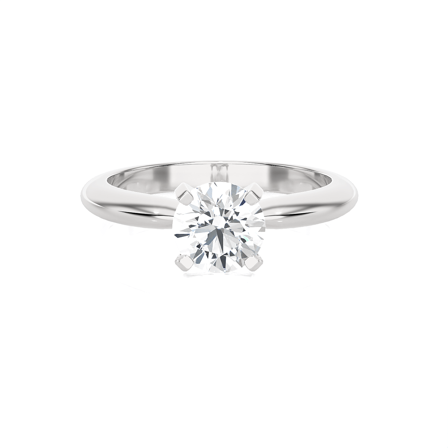 Round Lab Grown Diamond Solitaire Engagement Ring