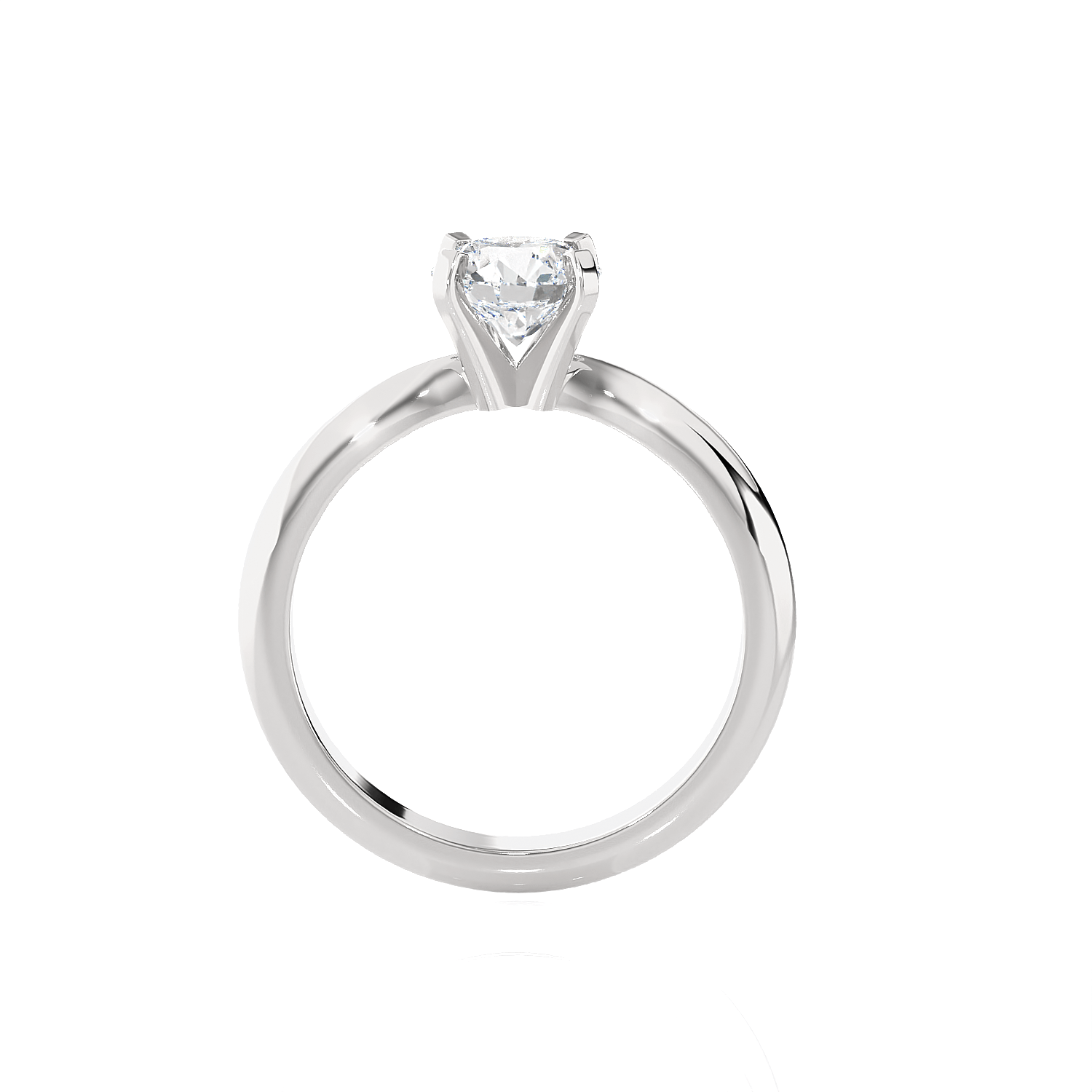 Round Lab Grown Diamond Solitaire Engagement Ring