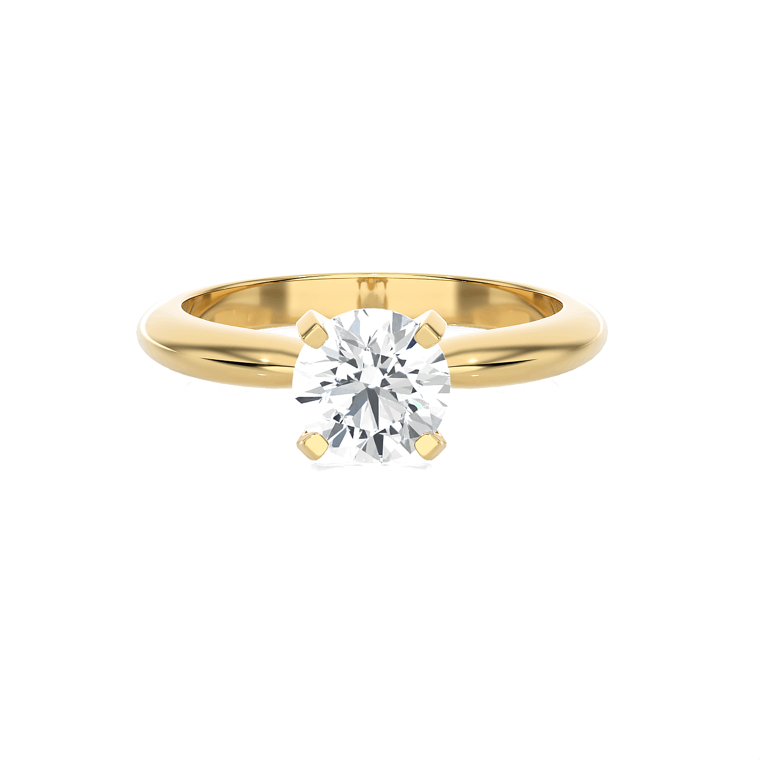 Round Lab Grown Diamond Solitaire Engagement Ring