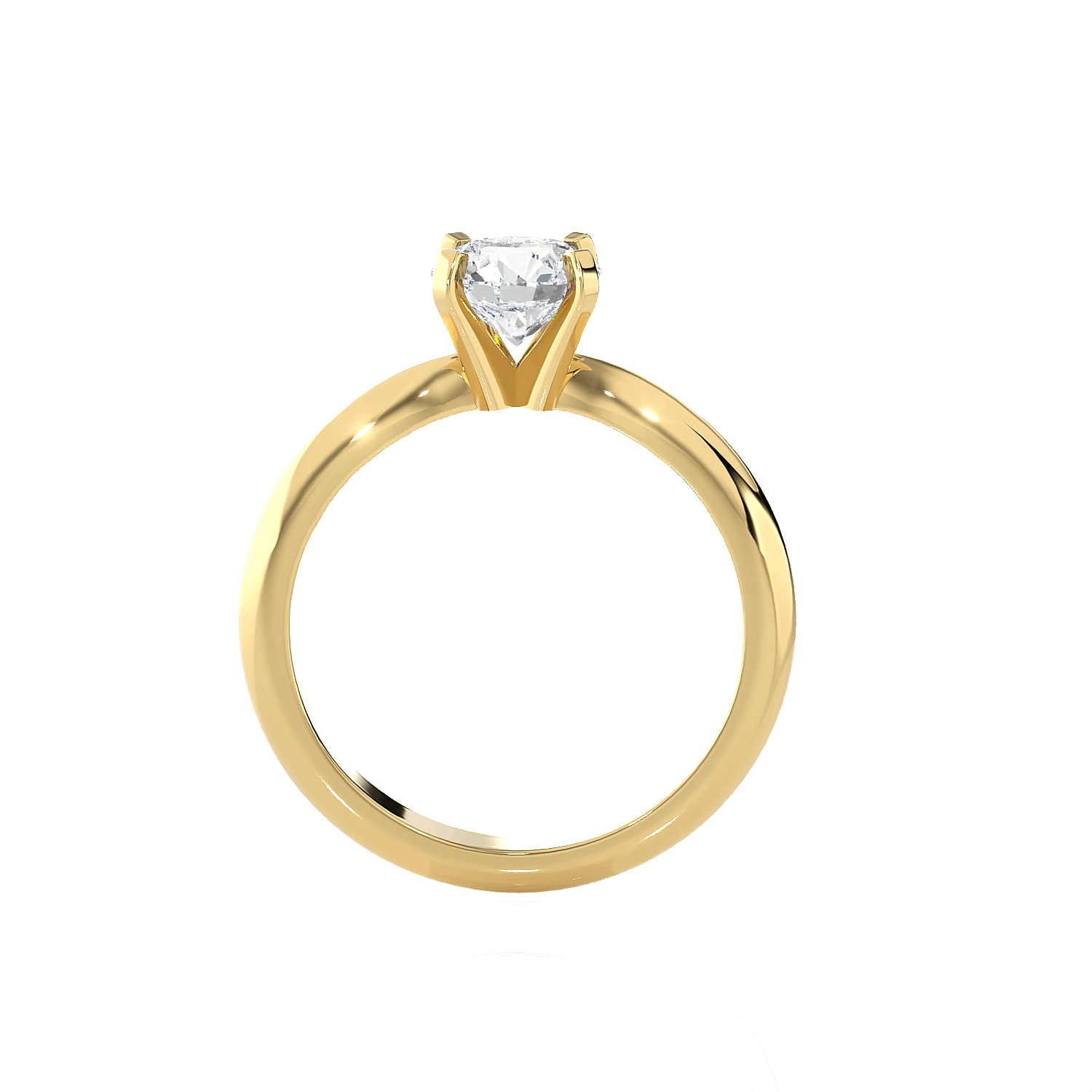 Round Lab Grown Diamond Solitaire Engagement Ring