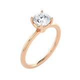 Round Lab Grown Diamond Solitaire Engagement Ring