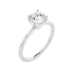 Round Lab Grown Diamond Solitaire Engagement Ring