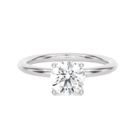 Round Lab Grown Diamond Solitaire Engagement Ring