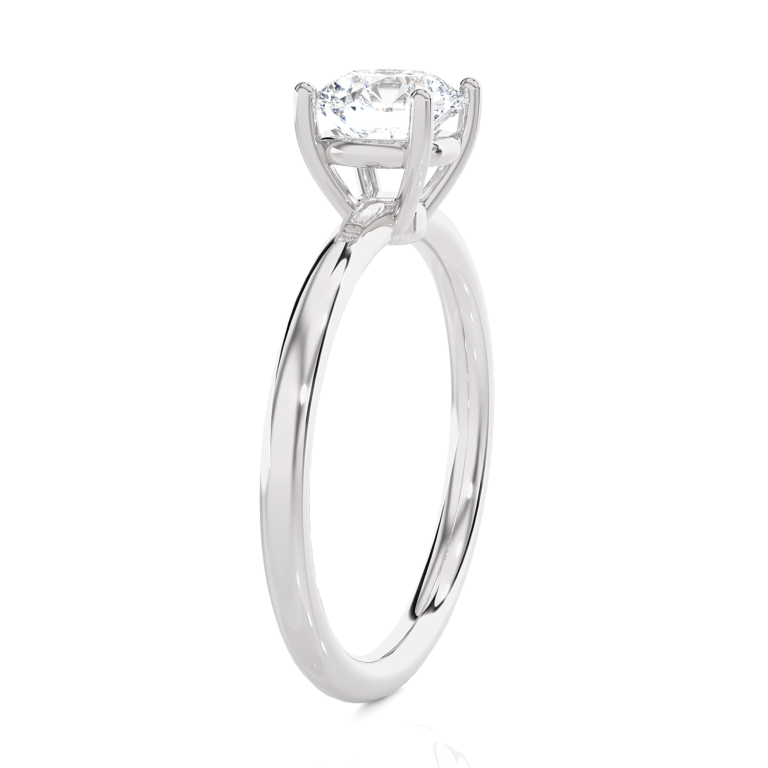 Round Lab Grown Diamond Solitaire Engagement Ring