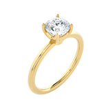 Round Lab Grown Diamond Solitaire Engagement Ring