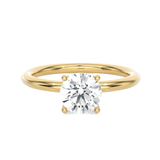 Round Lab Grown Diamond Solitaire Engagement Ring
