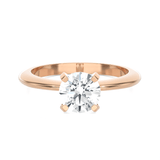 Round Lab Grown Diamond Solitaire Engagement Ring