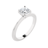 Round Lab Grown Diamond Solitaire Engagement Ring