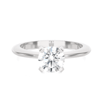 Round Lab Grown Diamond Solitaire Engagement Ring