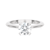 Round Lab Grown Diamond Solitaire Engagement Ring