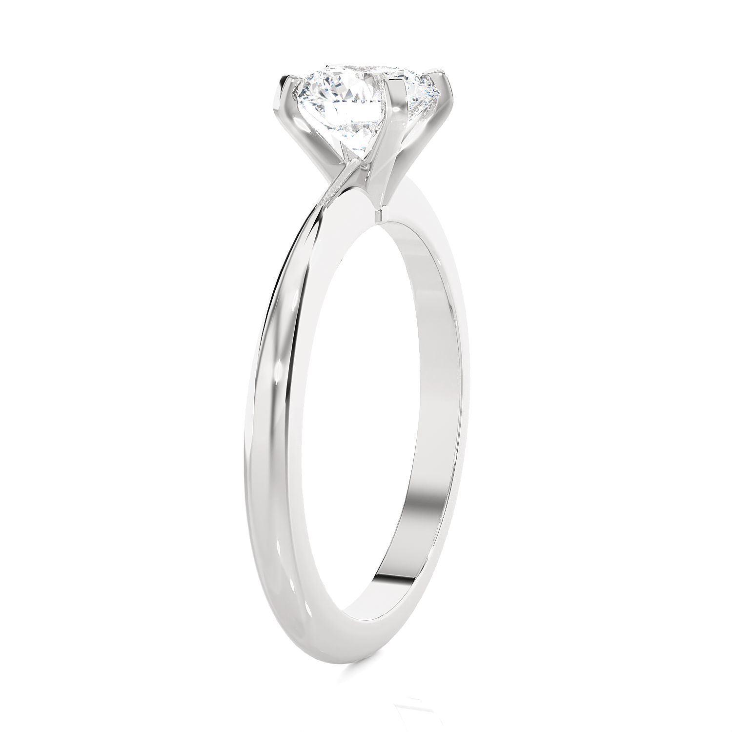 Round Lab Grown Diamond Solitaire Engagement Ring