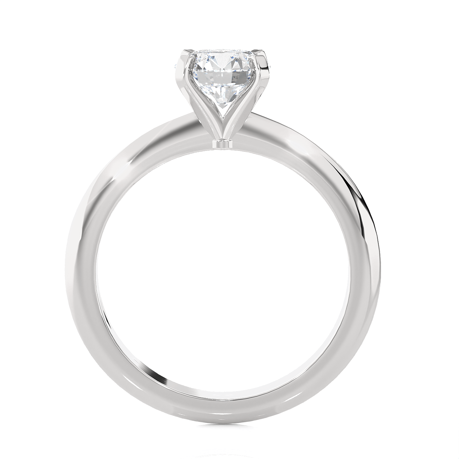 Round Lab Grown Diamond Solitaire Engagement Ring