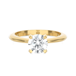 Round Lab Grown Diamond Solitaire Engagement Ring