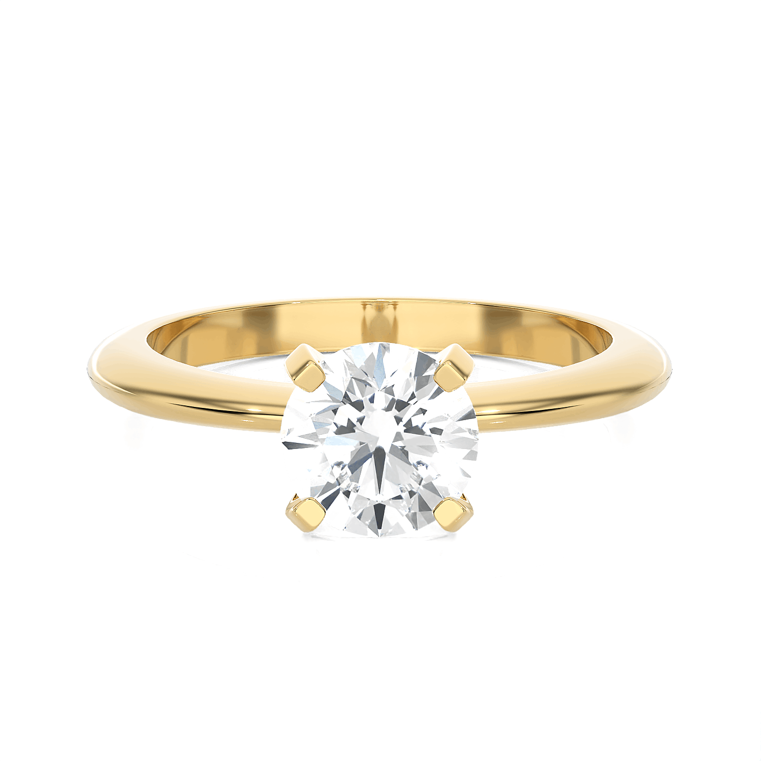 Round Lab Grown Diamond Solitaire Engagement Ring