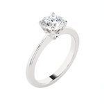 Round Lab Grown Diamond Solitaire Engagement Ring