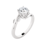 Round Lab Grown Diamond Solitaire Engagement Ring