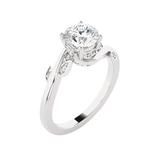 Round Lab Grown Diamond Solitaire Engagement Ring