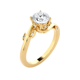 Round Lab Grown Diamond Solitaire Engagement Ring