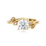 Round Lab Grown Diamond Solitaire Engagement Ring