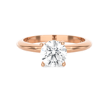 Round Lab Grown Diamond Solitaire Engagement Ring