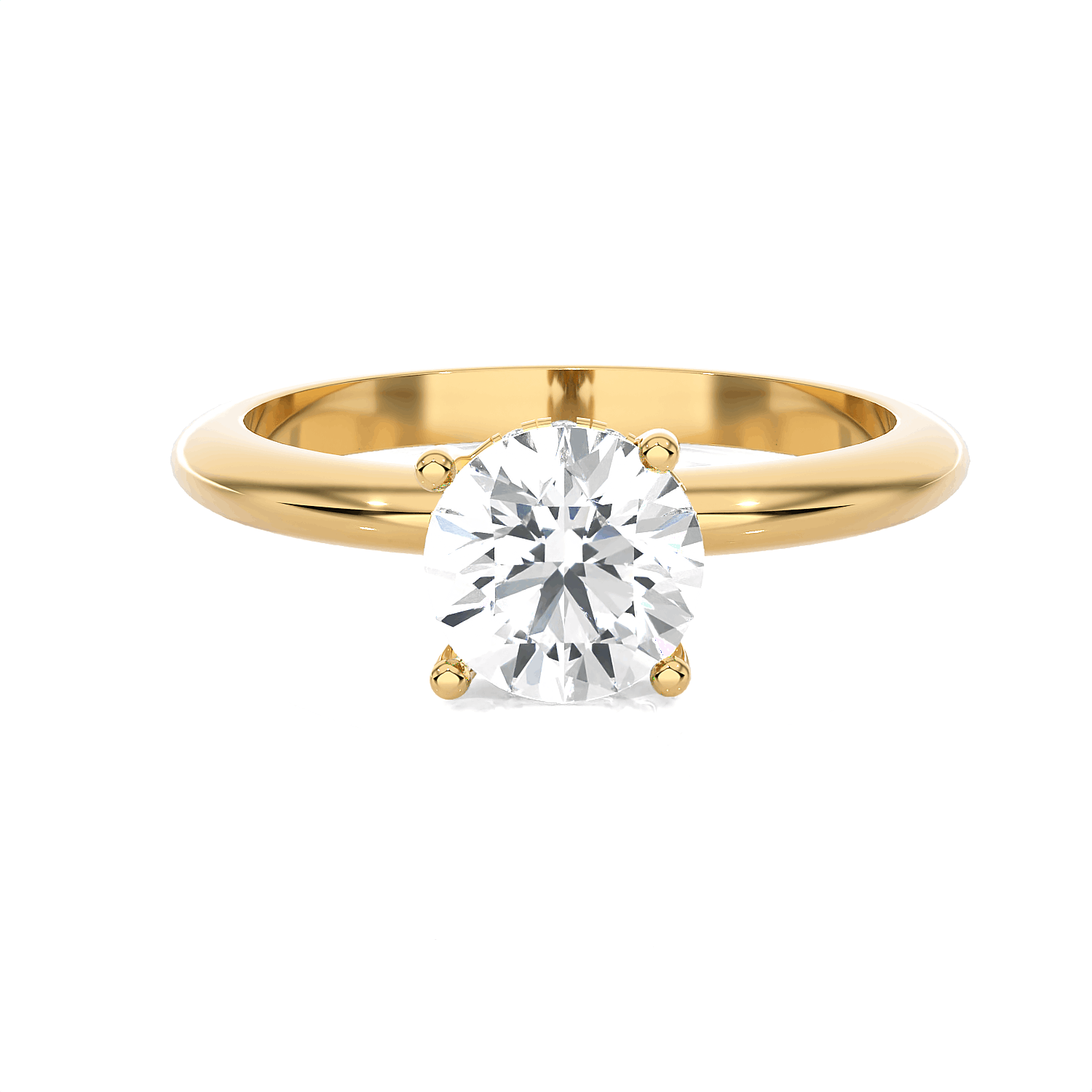 Round Lab Grown Diamond Solitaire Engagement Ring