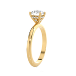 Round Lab Grown Diamond Solitaire Engagement Ring