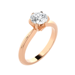 Round Lab Grown Diamond Solitaire Engagement Ring