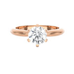 Round Lab Grown Diamond Solitaire Engagement Ring