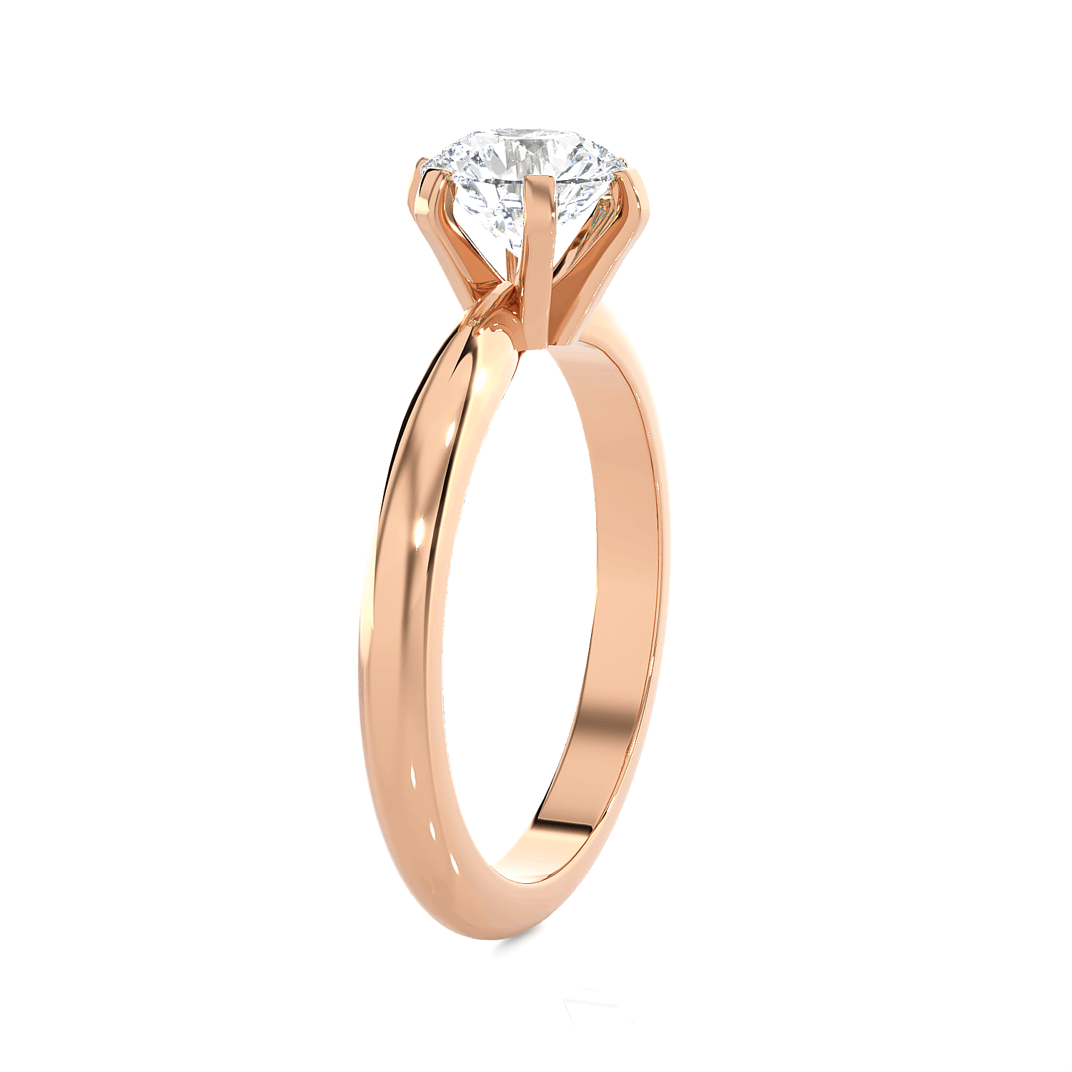 Round Lab Grown Diamond Solitaire Engagement Ring