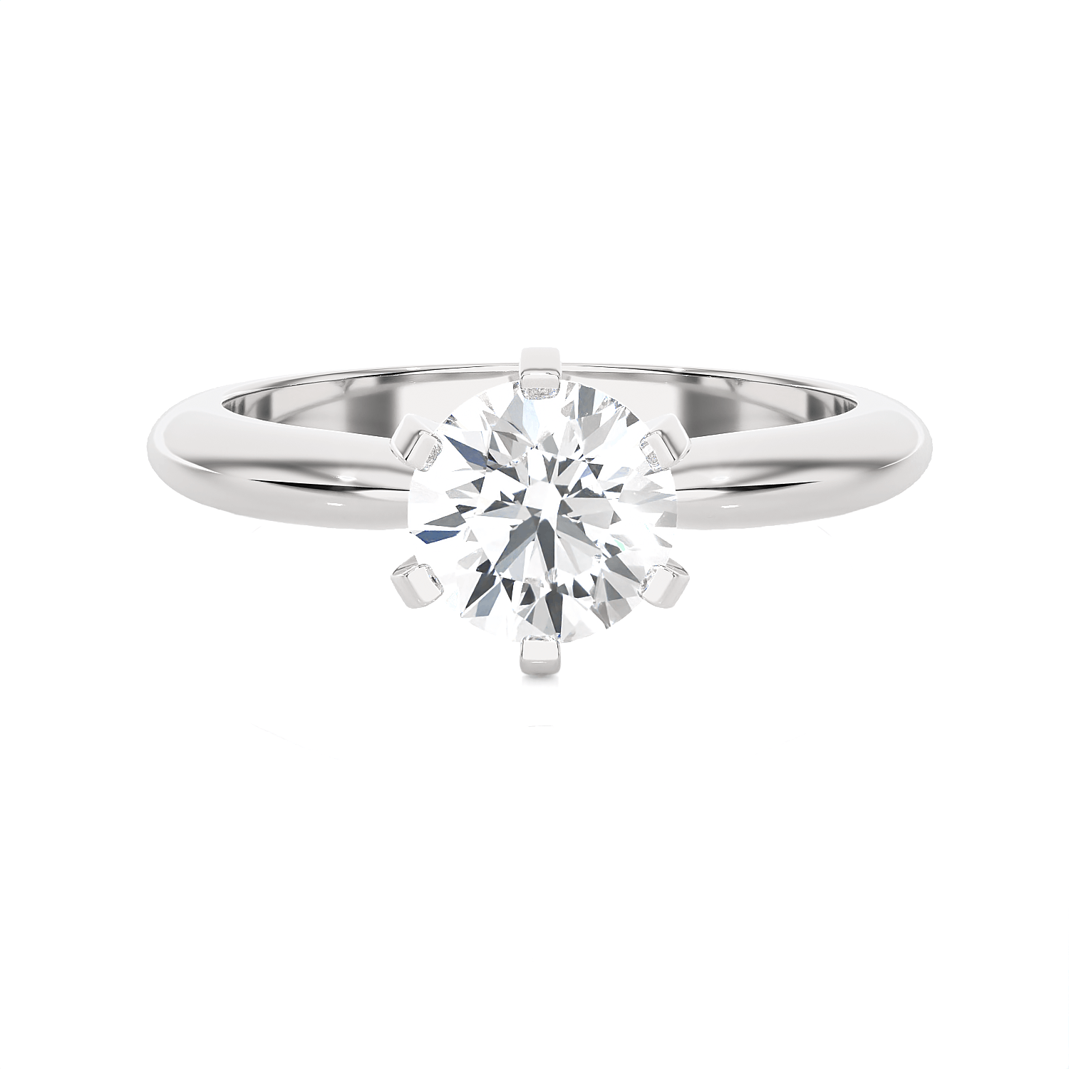 Round Lab Grown Diamond Solitaire Engagement Ring