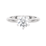 Round Lab Grown Diamond Solitaire Engagement Ring