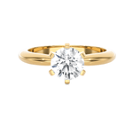 Round Lab Grown Diamond Solitaire Engagement Ring
