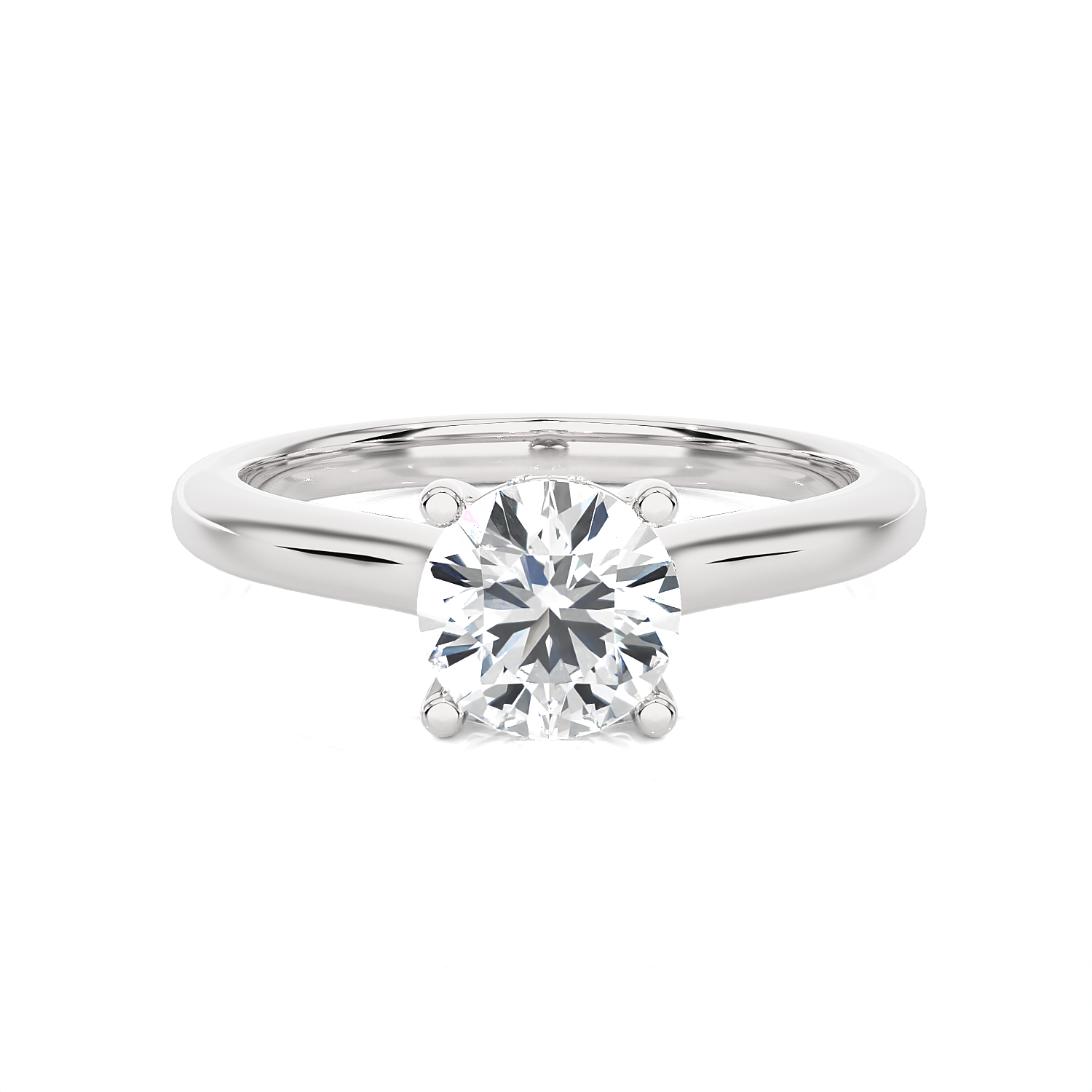 Round Lab Grown Diamond Halo Engagement Ring
