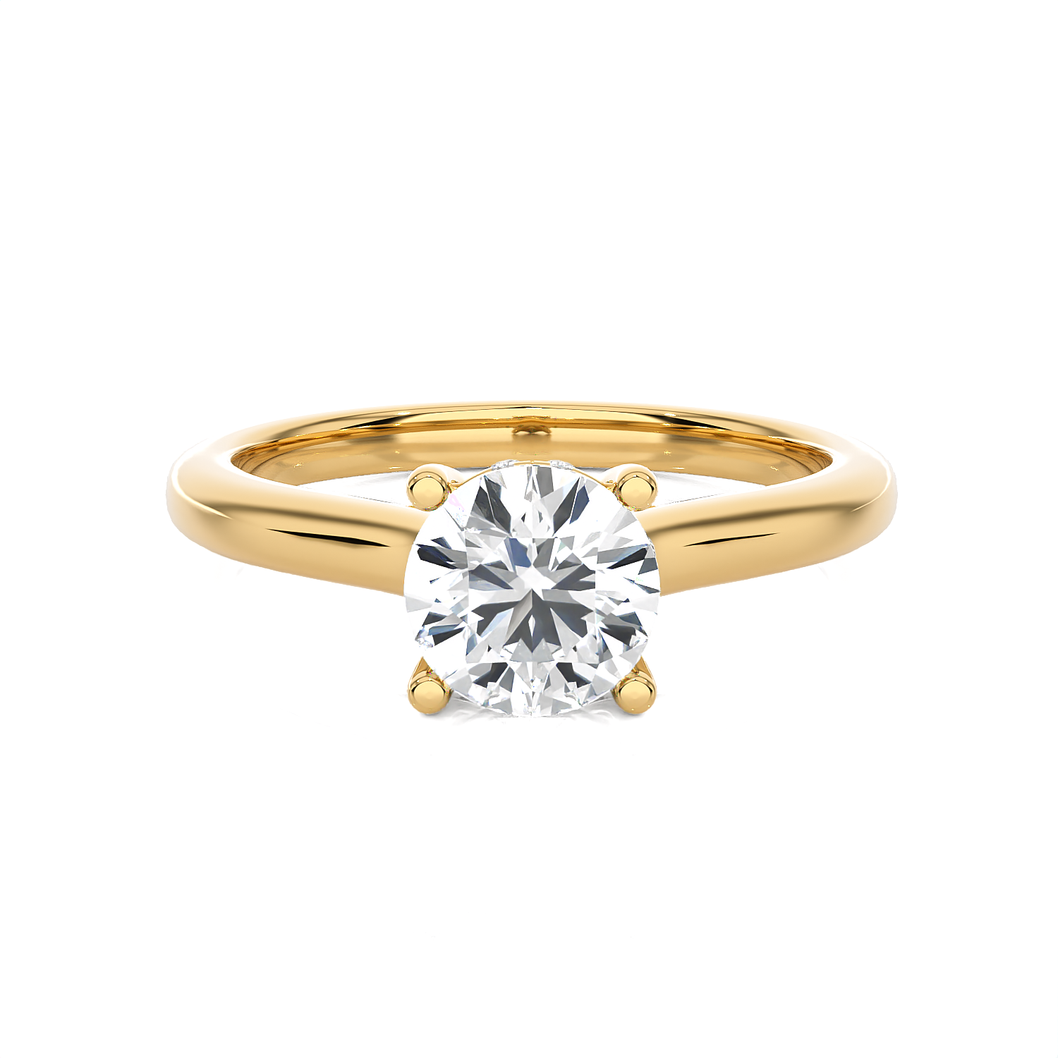Round Lab Grown Diamond Halo Engagement Ring