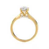Round Lab Grown Diamond Halo Engagement Ring
