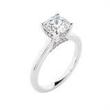 Princess-Cut Lab Grown Diamond Halo Engagement Ring