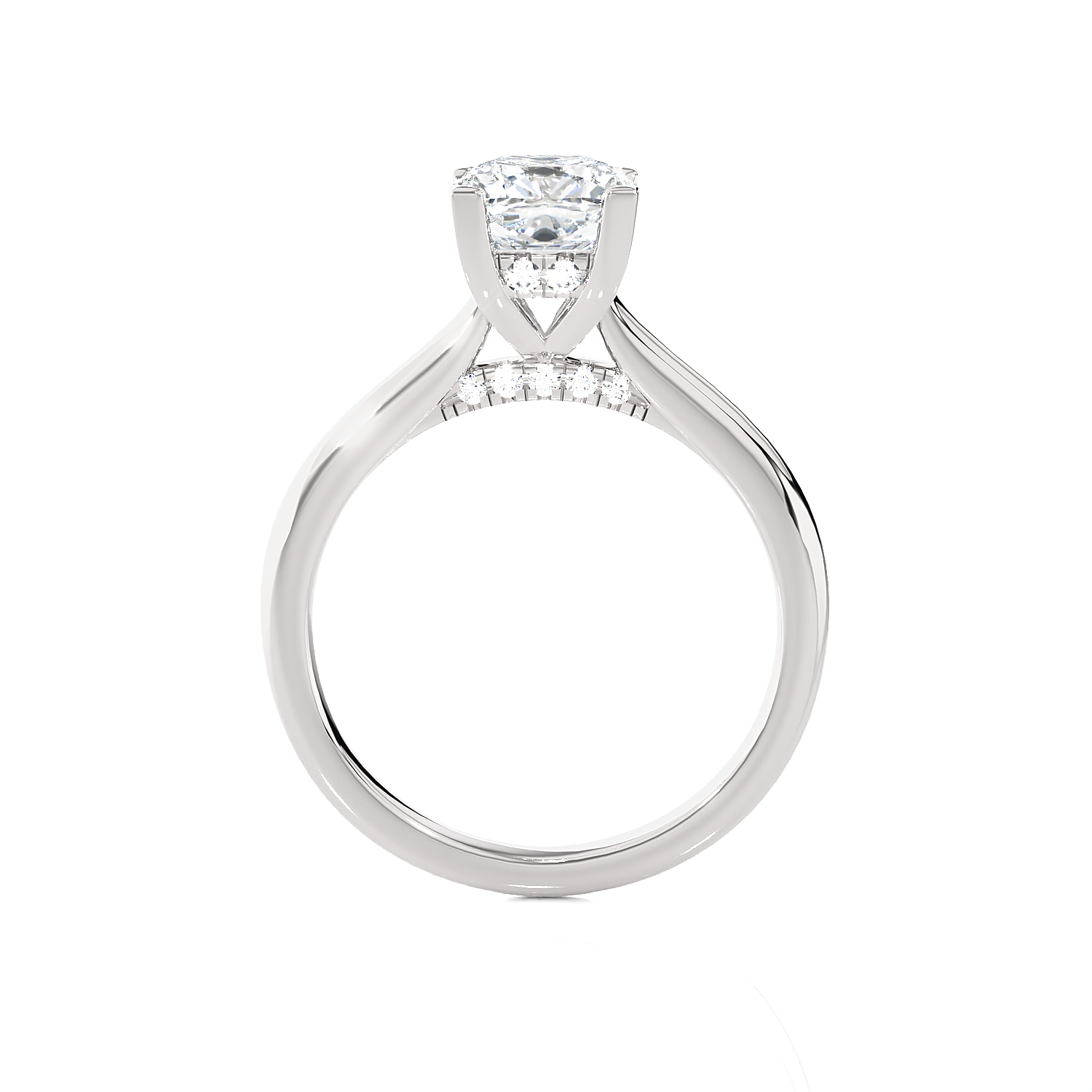 Princess-Cut Lab Grown Diamond Halo Engagement Ring