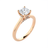 Cushion-Cut Lab Grown Diamond Halo Engagement Ring