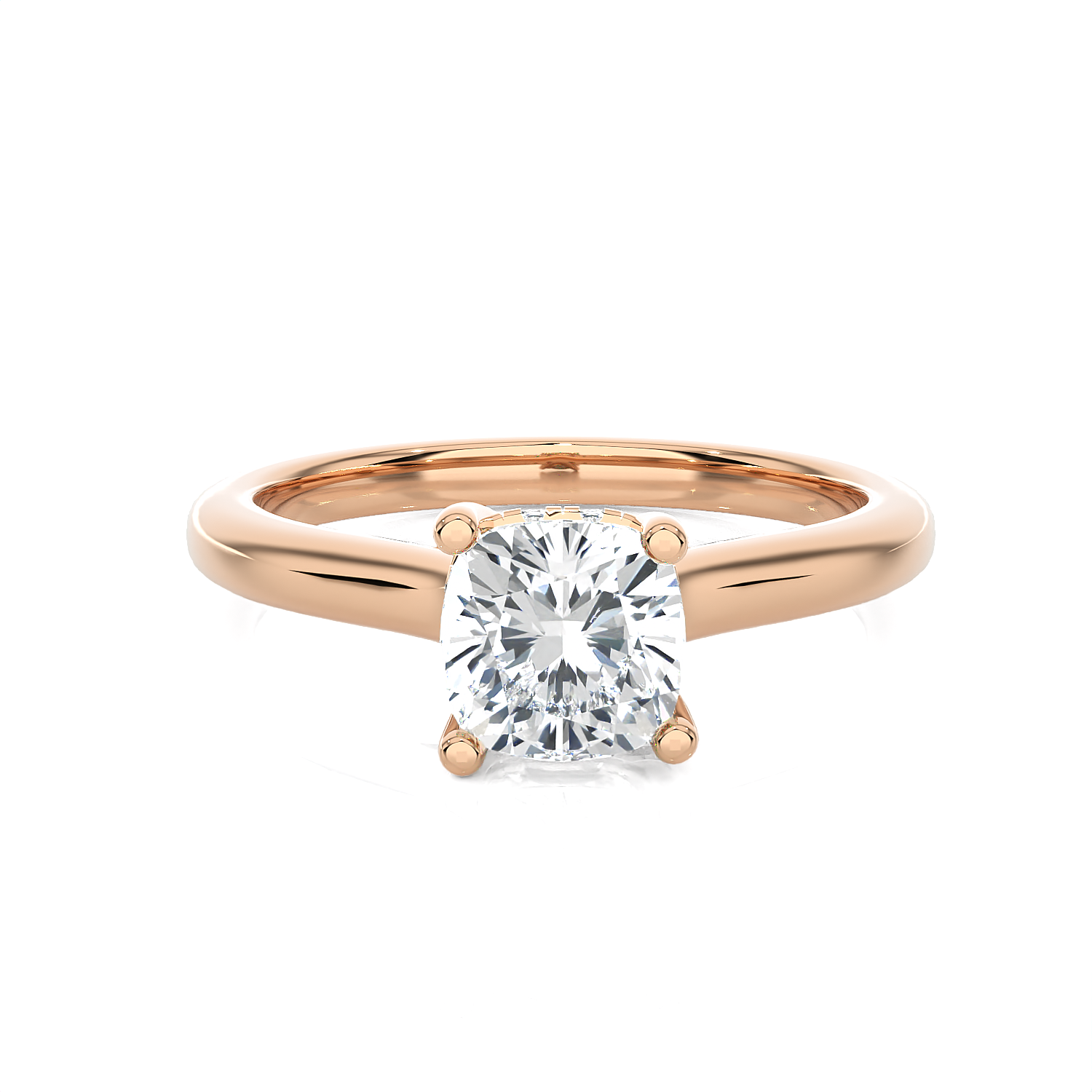Cushion-Cut Lab Grown Diamond Halo Engagement Ring
