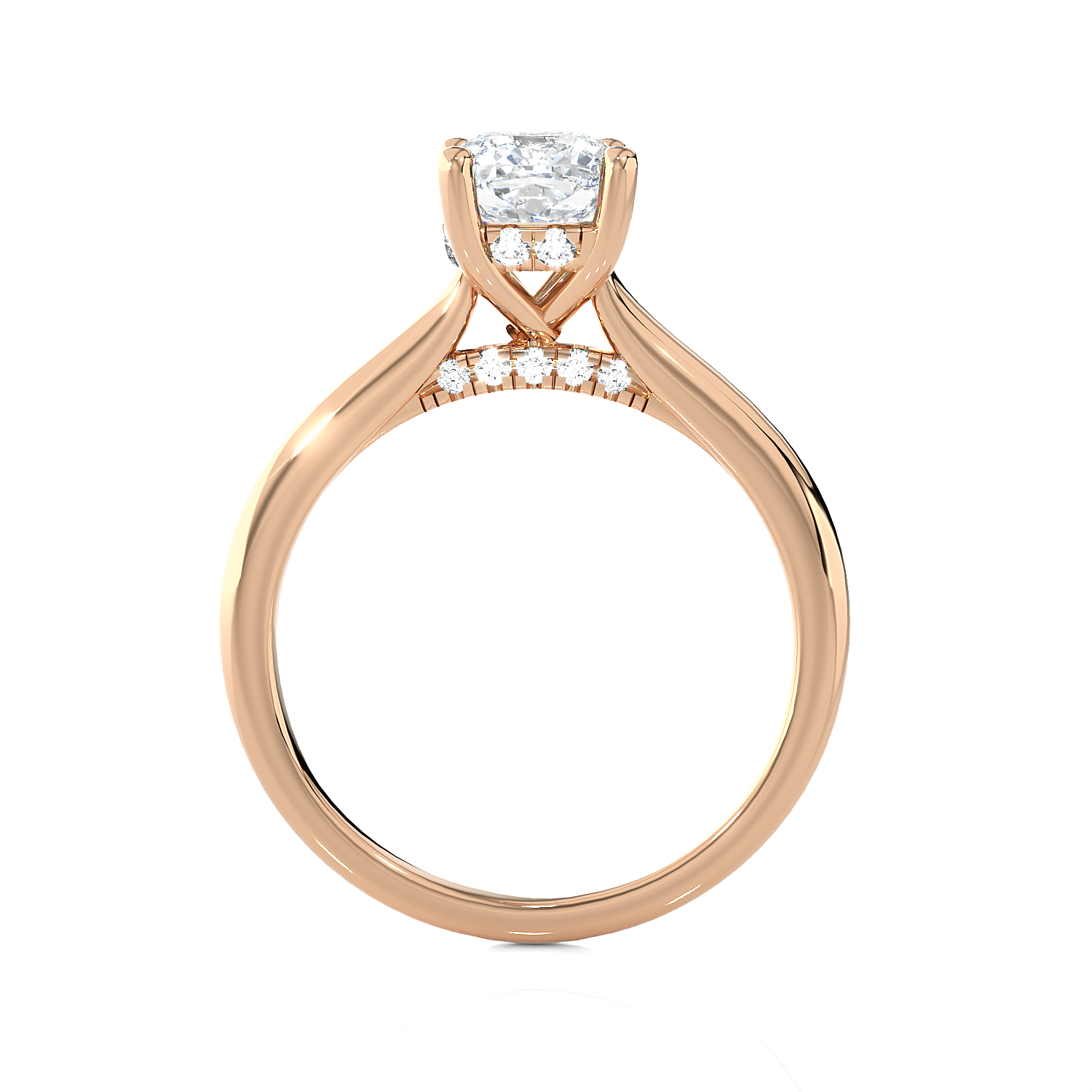 Cushion-Cut Lab Grown Diamond Halo Engagement Ring