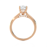 Cushion-Cut Lab Grown Diamond Halo Engagement Ring