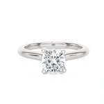 Cushion-Cut Lab Grown Diamond Halo Engagement Ring